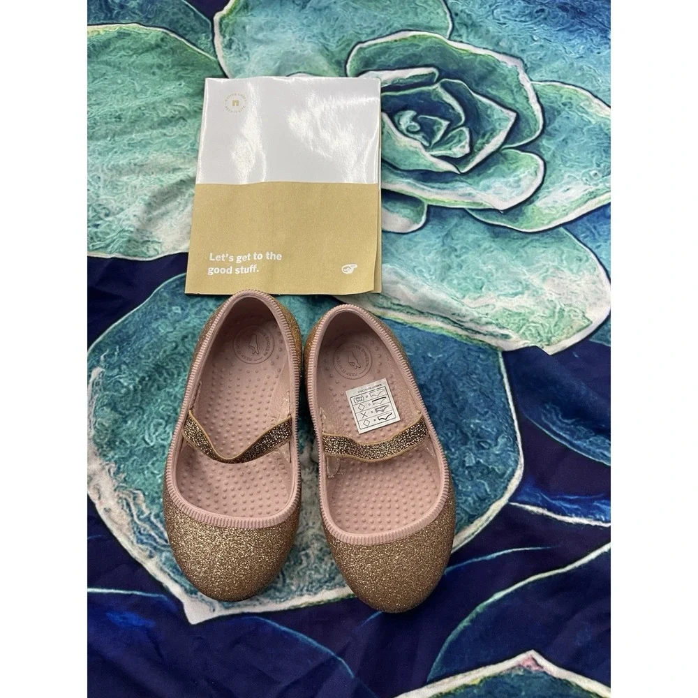 Native Kids Shoes Margot‎ Bling toddler/Little Kid Rose Gold Glitter Sz C6 H61